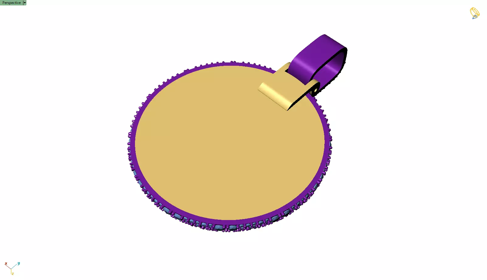 Custom RIP Memory Pictuer Pendant - Mosaic diamond Necklace  3D print model_12