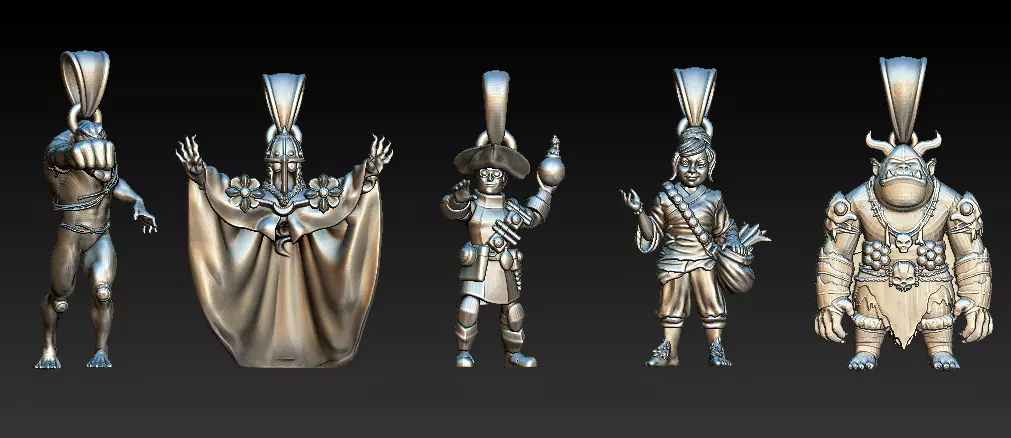 Fantasy Warrior Pendant Collection 3D print model
