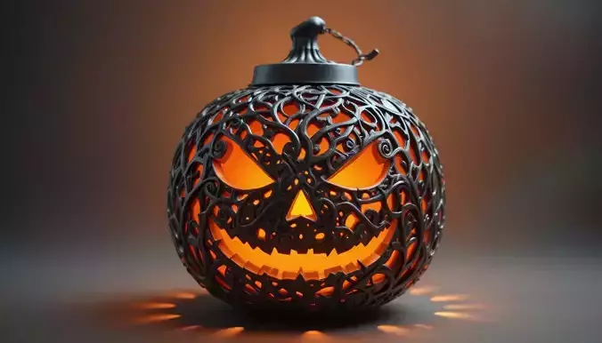 Twisted Vine Jack-o-Lantern Lantern 3D Print Model Carved 3D print model