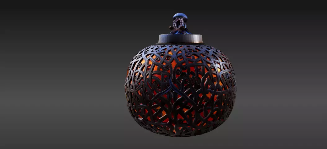 Twisted Vine Jack-o-Lantern Lantern 3D Print Model Carved 3D print model_2