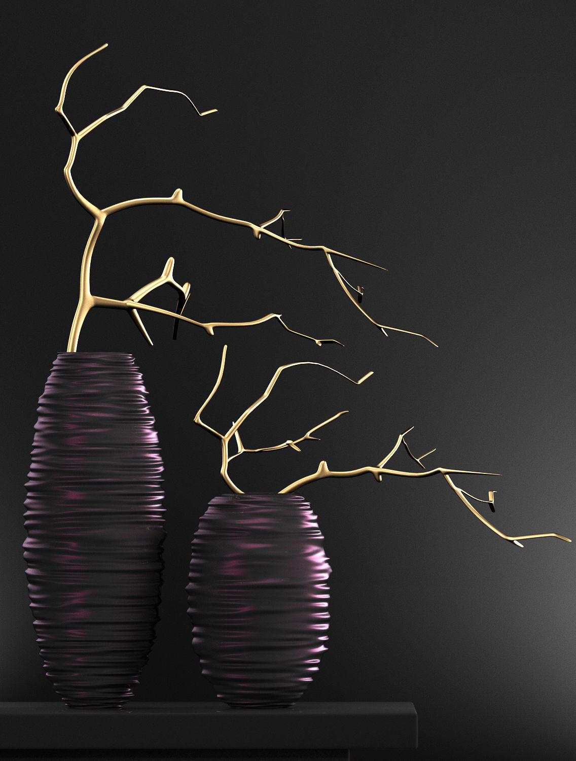 Modern vases 4 3D model_4