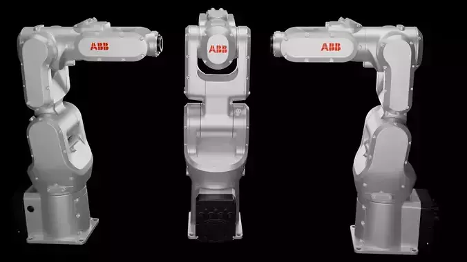 ABB IRB 1100 Industrial Robotic Arm 3D Model High Detail