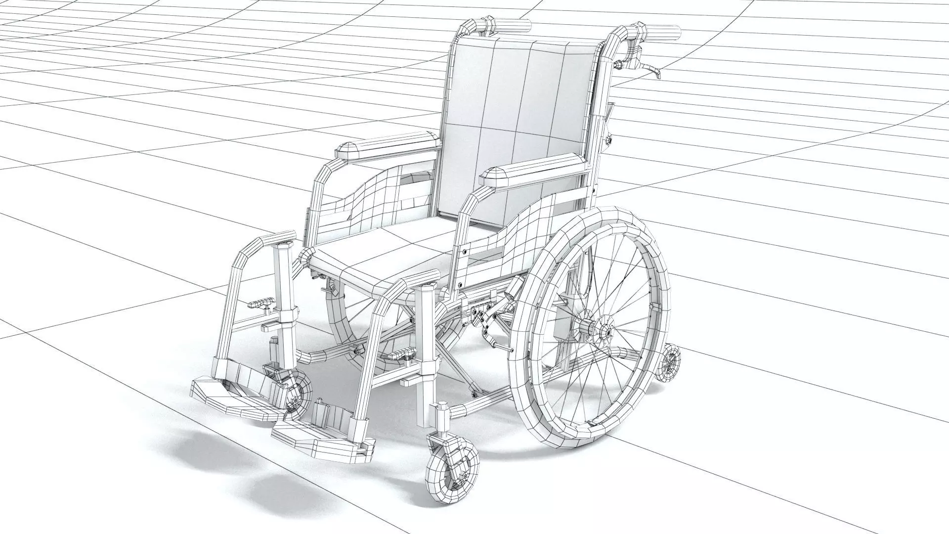 laos Wheelchair 3D model_7