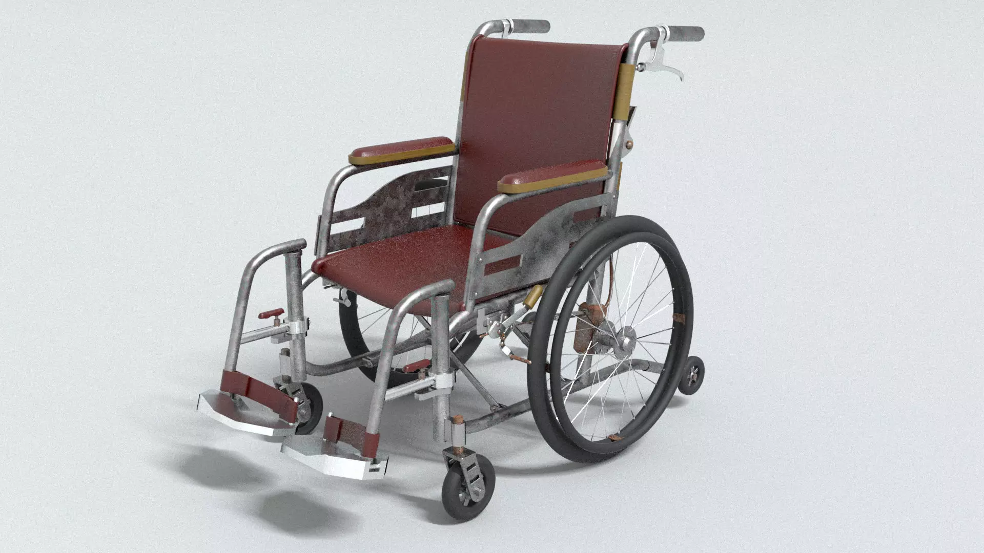 laos Wheelchair 3D model_2