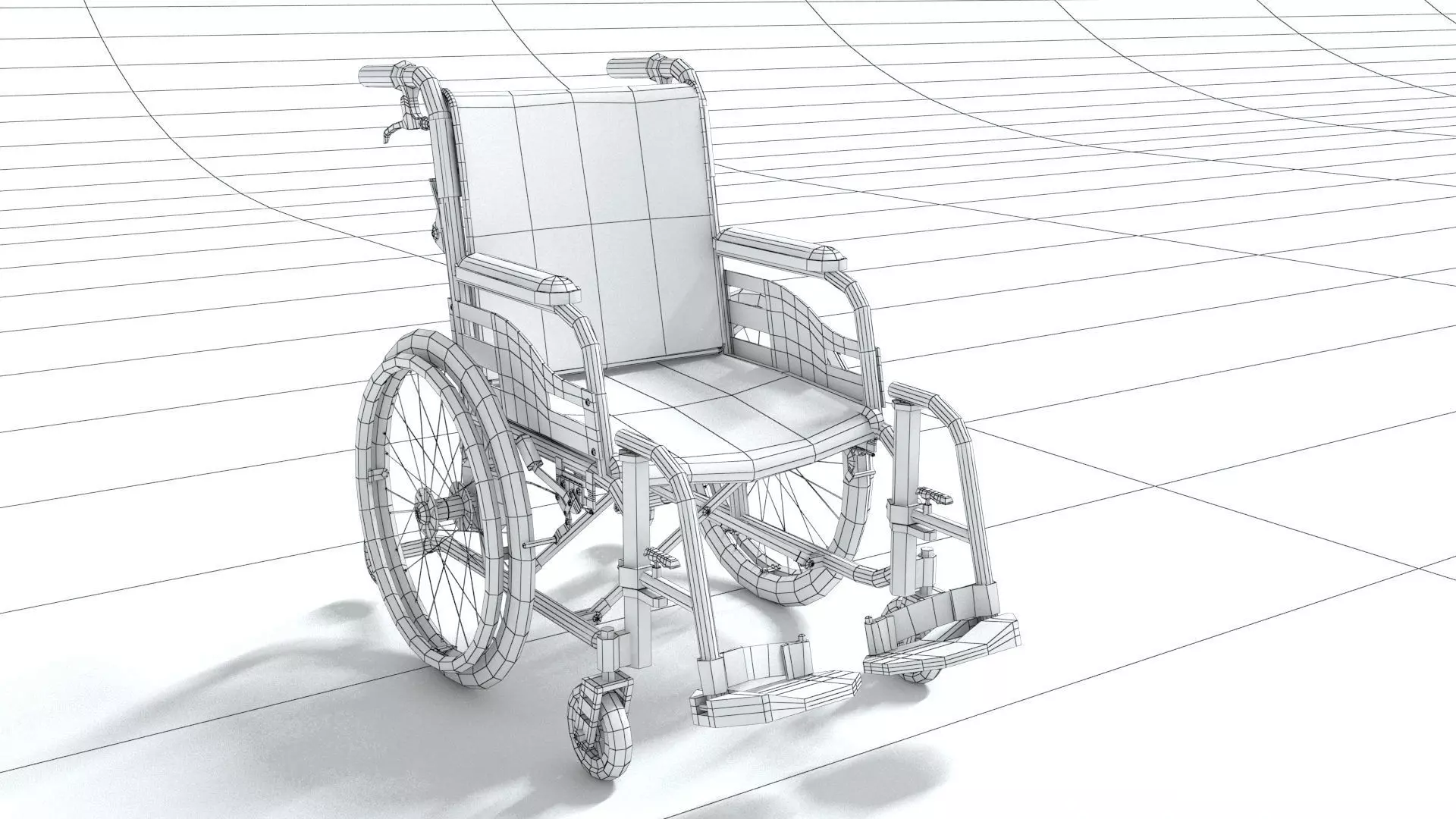 laos Wheelchair 3D model_6