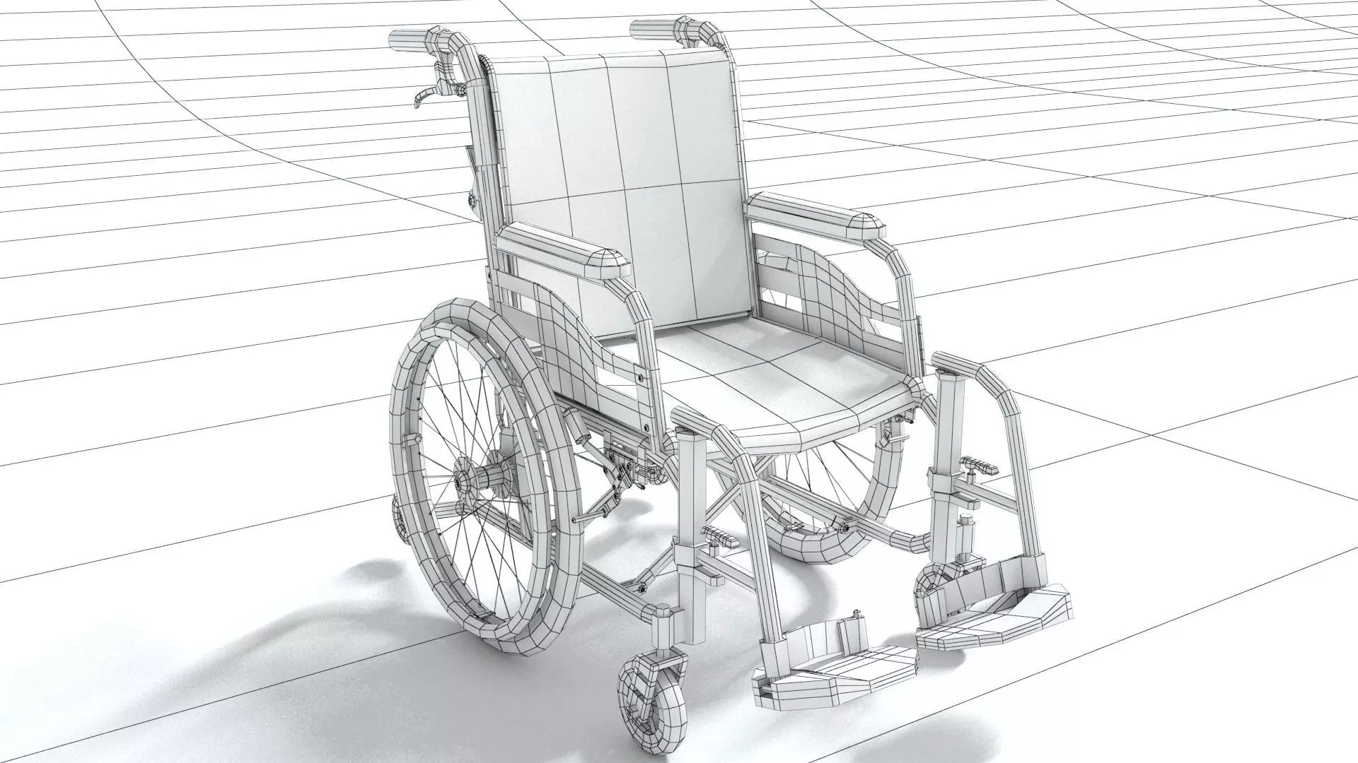 laos Wheelchair 3D model_9