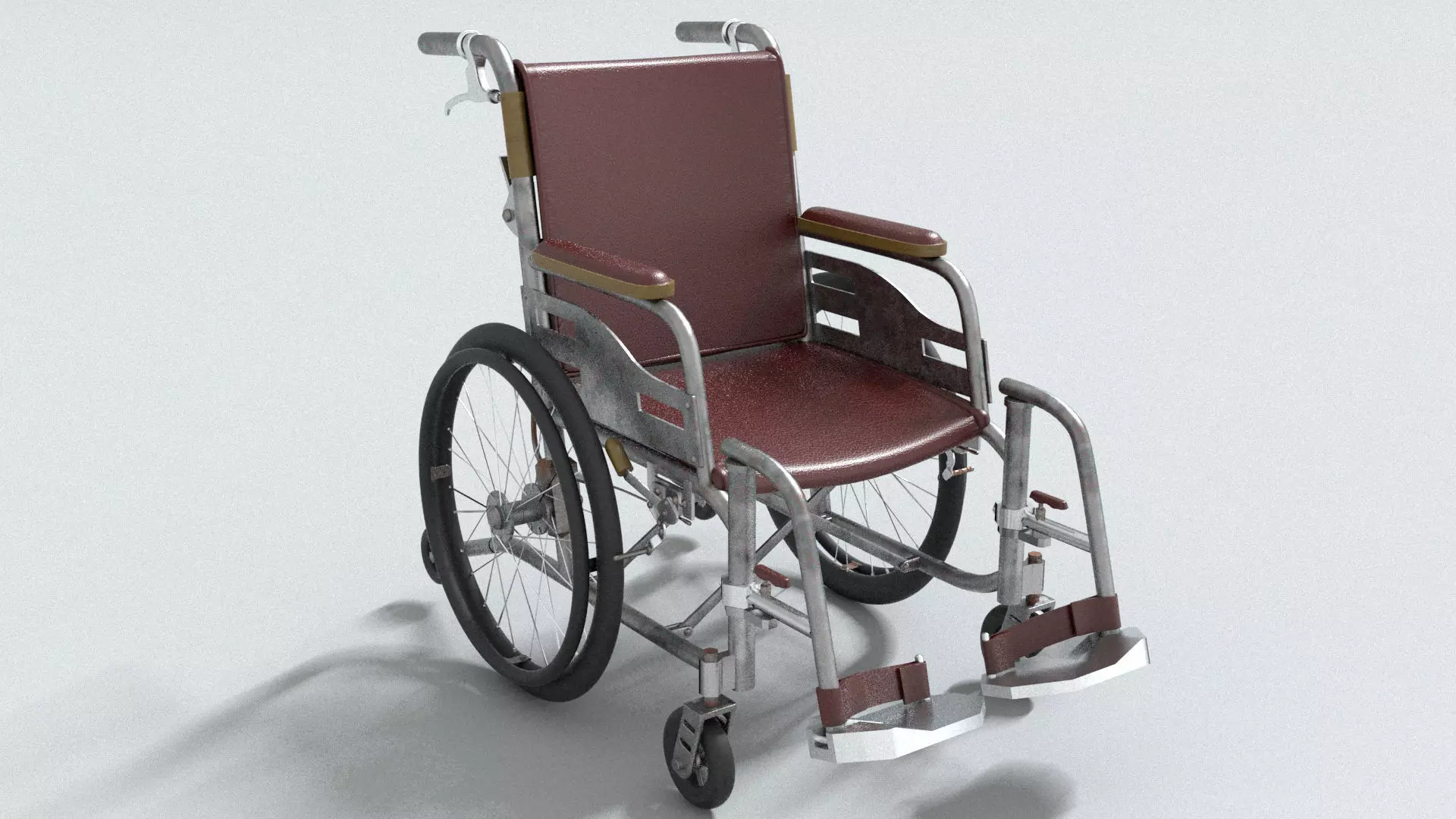 laos Wheelchair 3D model_4