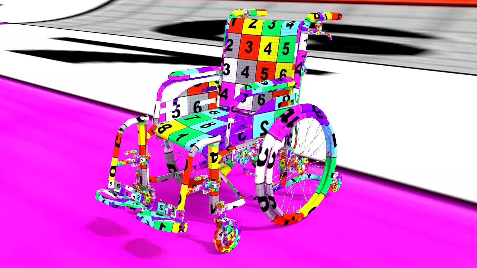 laos Wheelchair 3D model_12