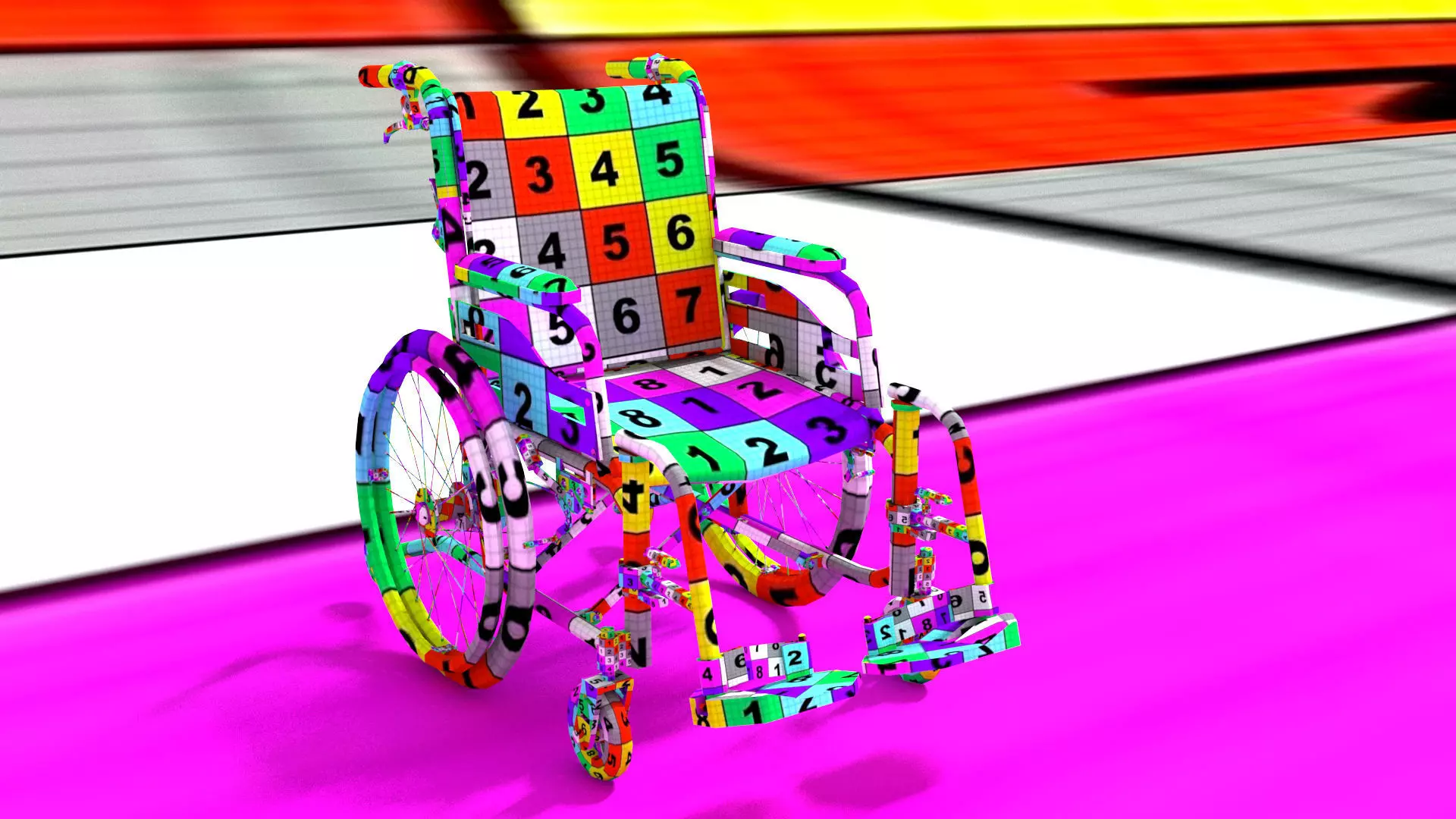 laos Wheelchair 3D model_11