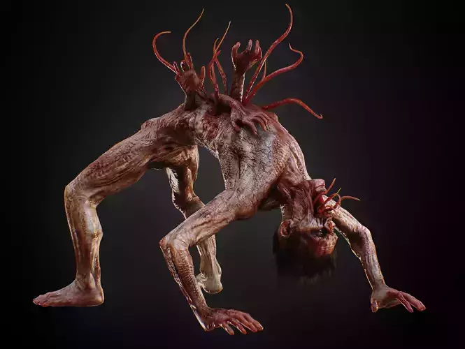 Mutated Infected Creature Low-poly 3D model Mutated Infected Creature Low-poly 3D model