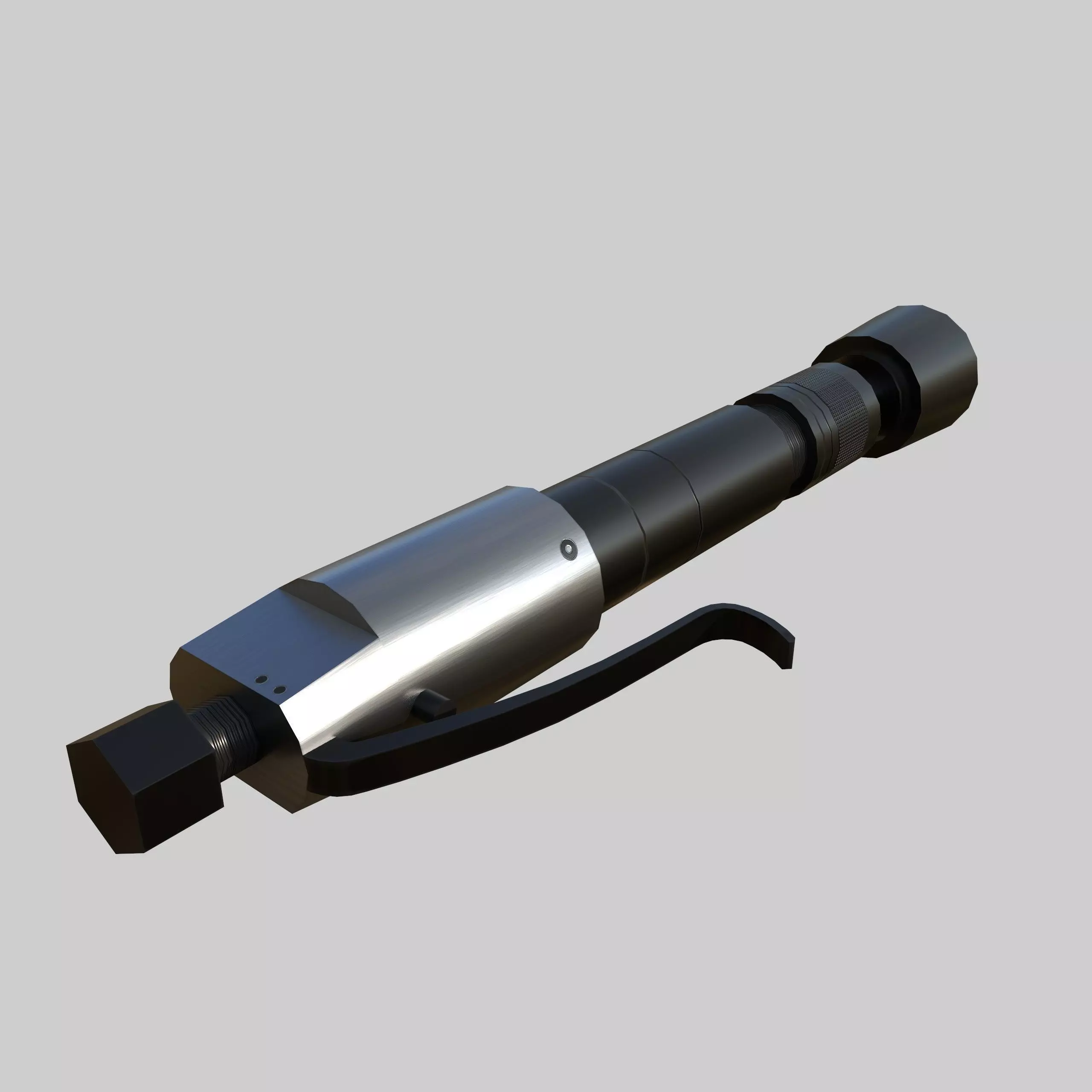 Pneumatic Rammer Low-poly 3D model_4