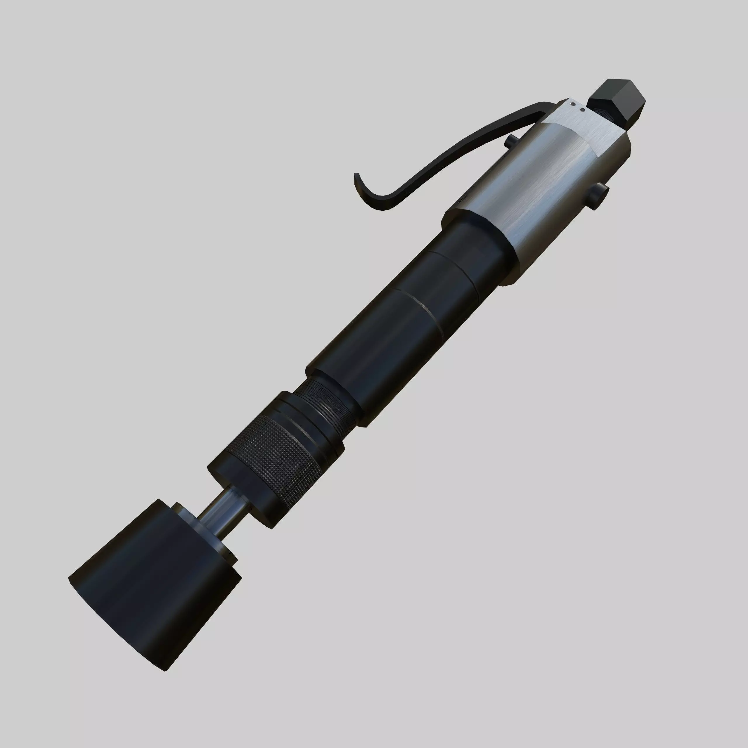 Pneumatic Rammer Low-poly 3D model_1