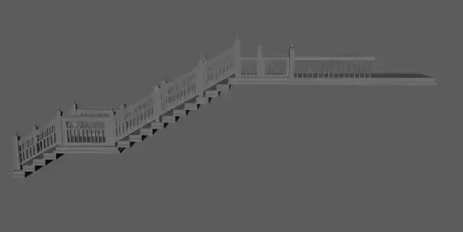 Indian palace Stair 3d model