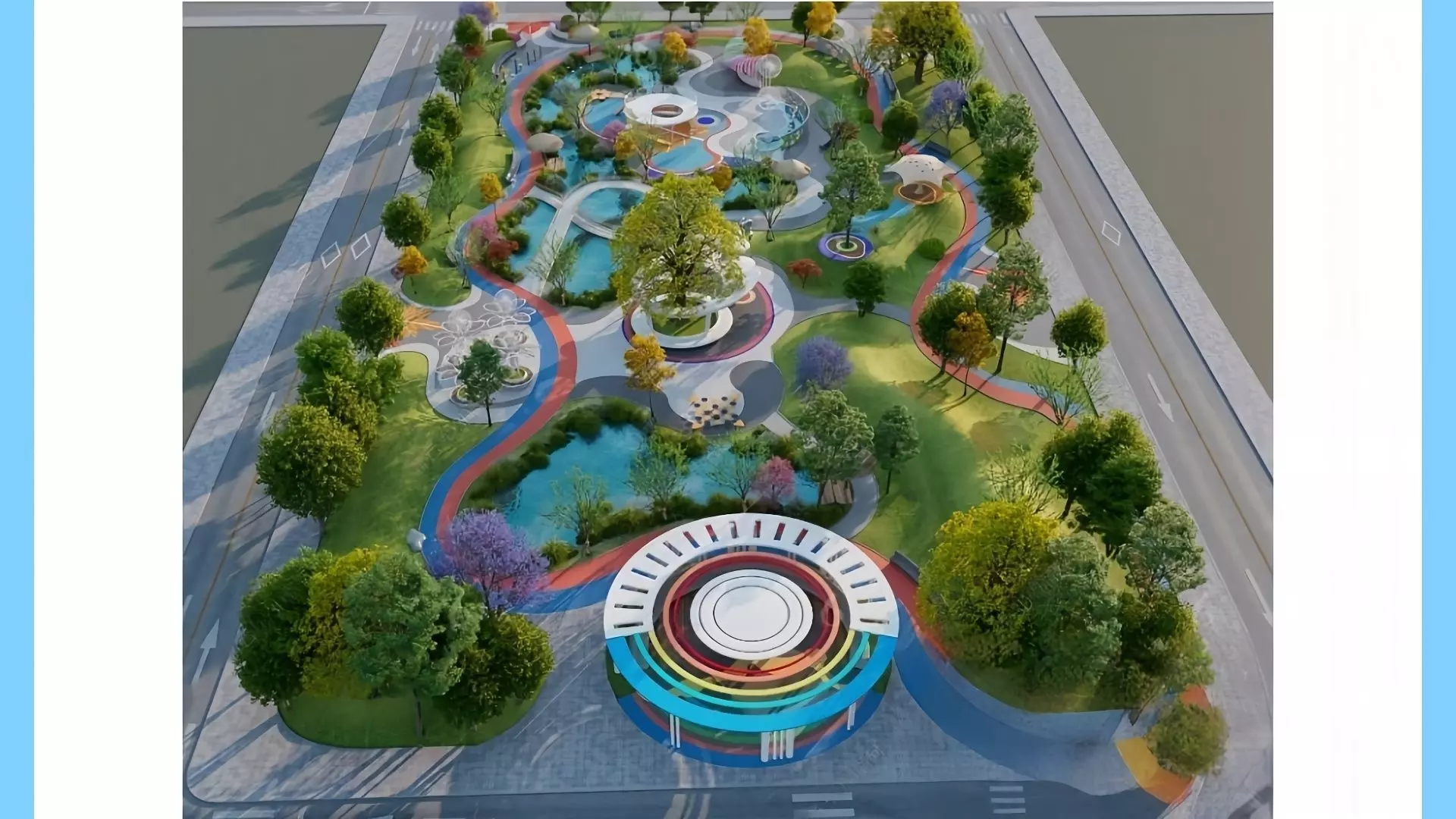 Landscape Park Low-poly 3D model_1