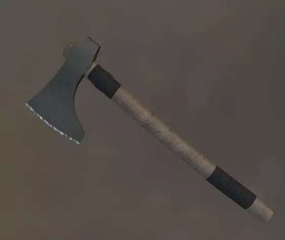 Viking Axe Low-poly 3D model_7