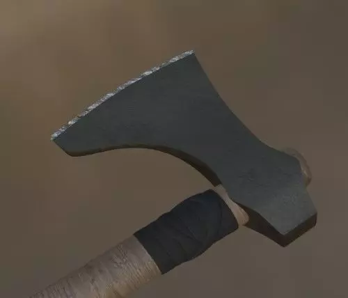 Viking Axe Low-poly 3D model_9