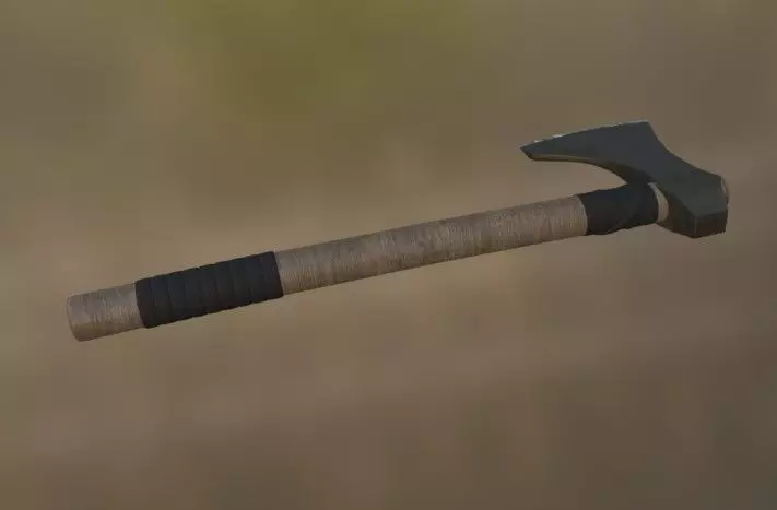 Viking Axe Low-poly 3D model_4