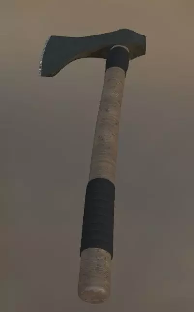 Viking Axe Low-poly 3D model_2