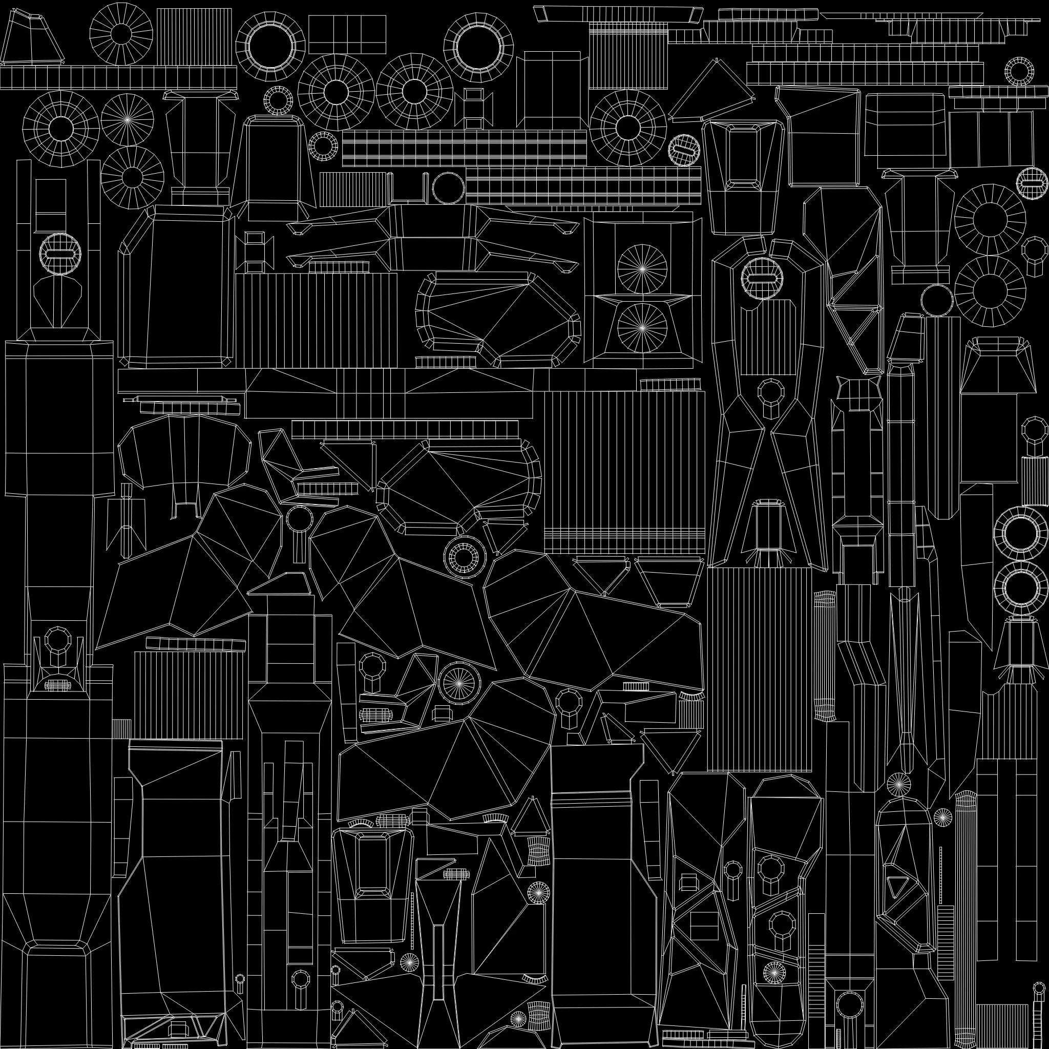 Bot Mite Low-poly 3D model_19