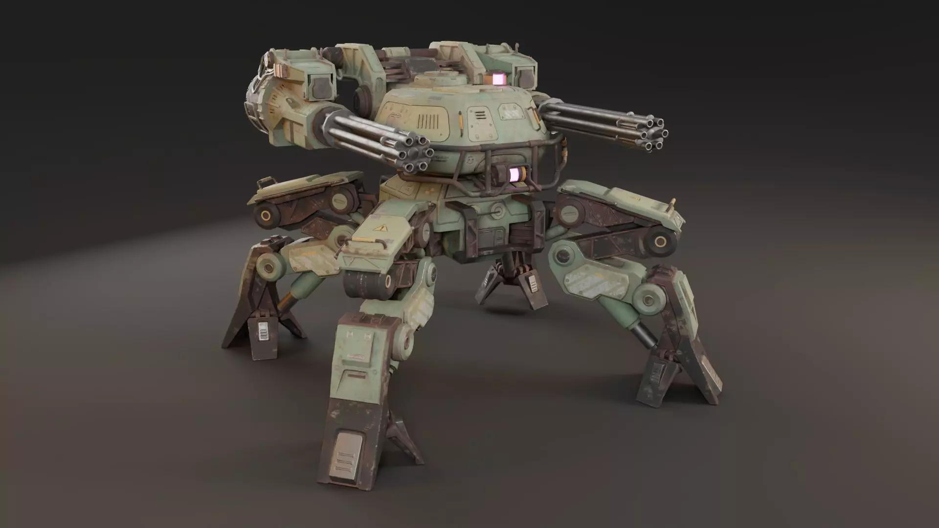 Bot Mite Low-poly 3D model_4