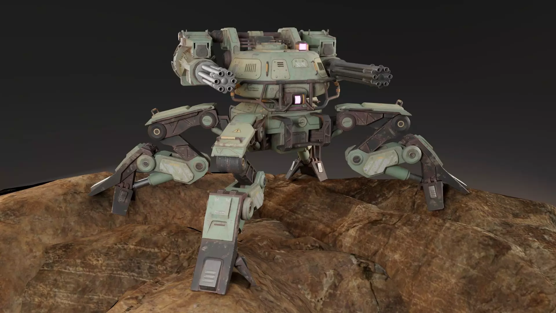 Bot Mite Low-poly 3D model_0