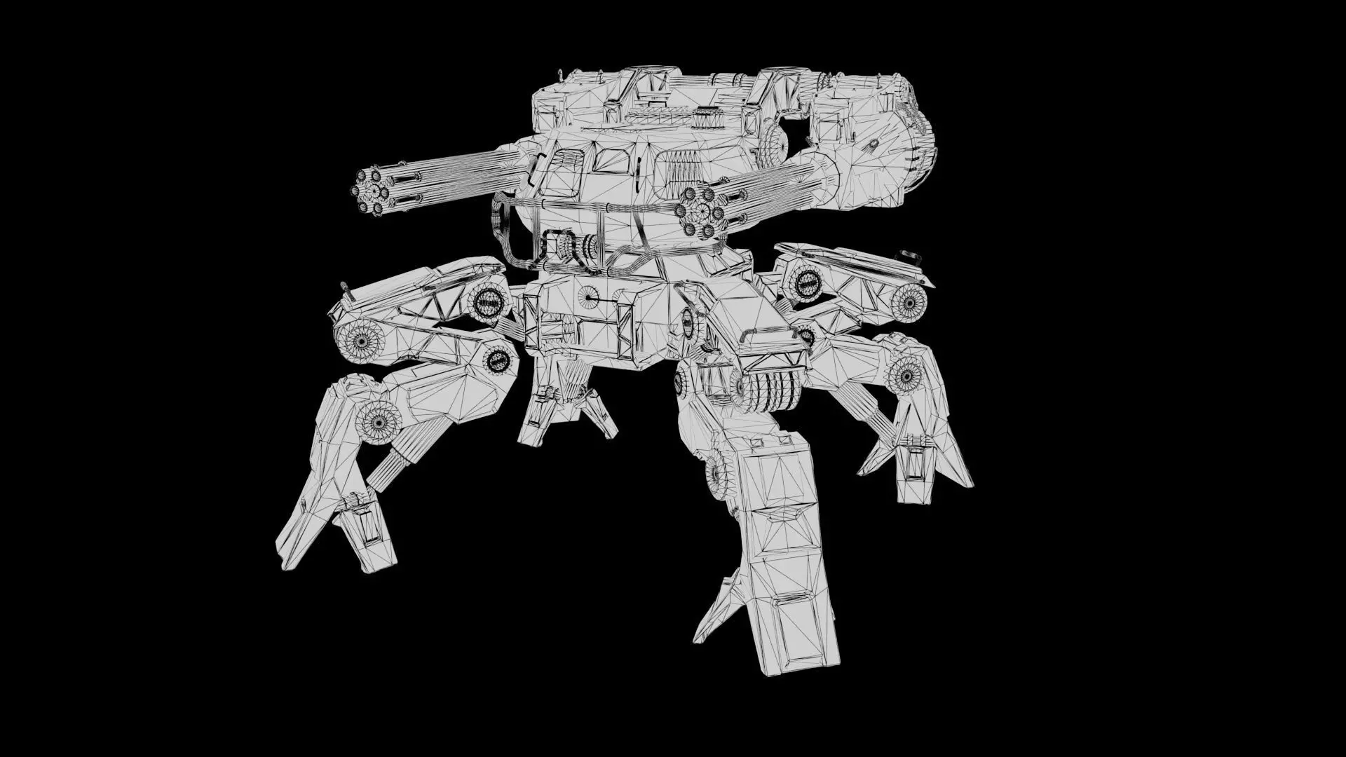 Bot Mite Low-poly 3D model_15