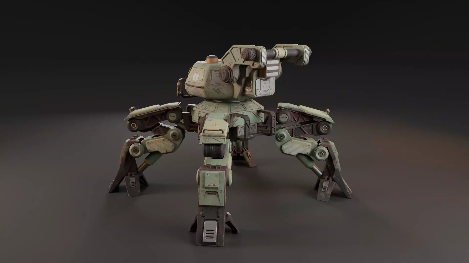 Bot Mite Low-poly 3D model_12