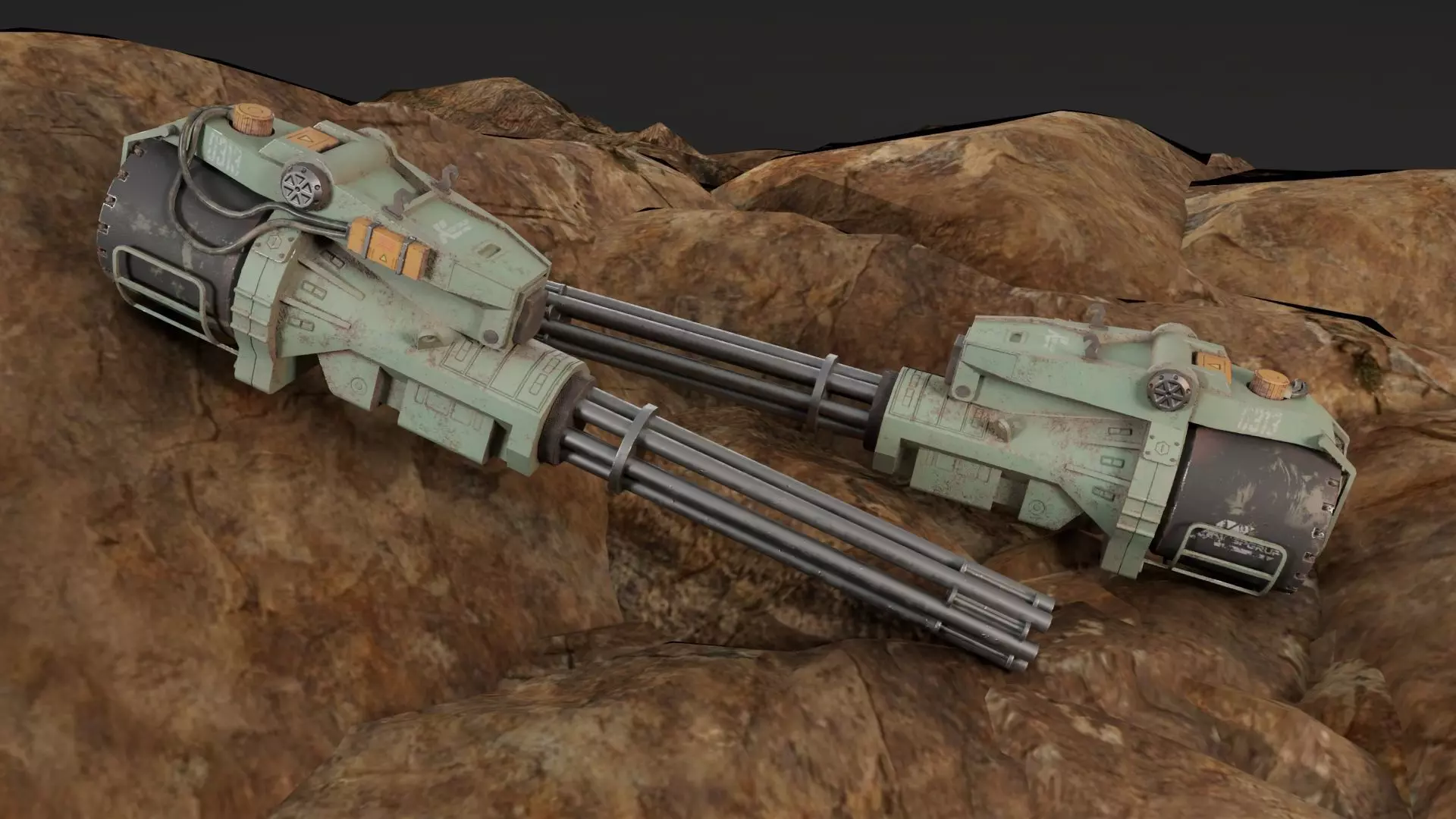 Bot Mite Low-poly 3D model_8