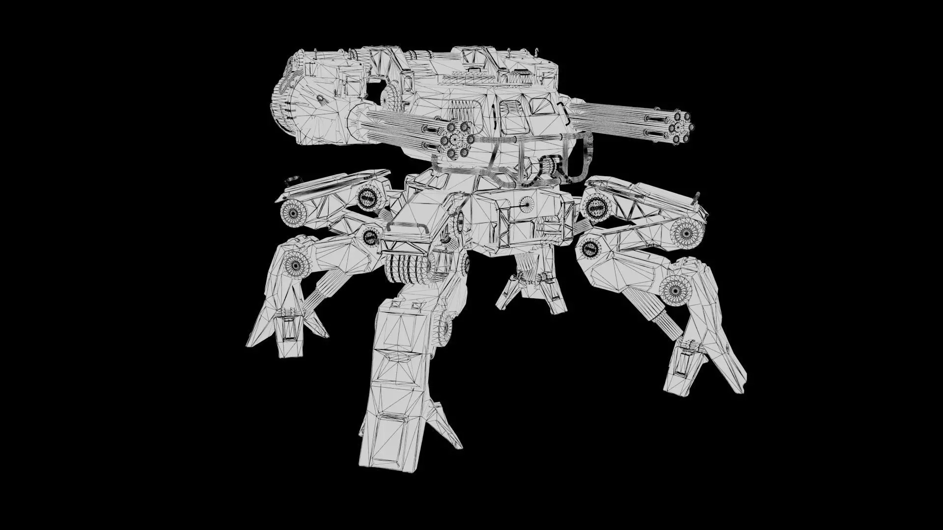 Bot Mite Low-poly 3D model_14