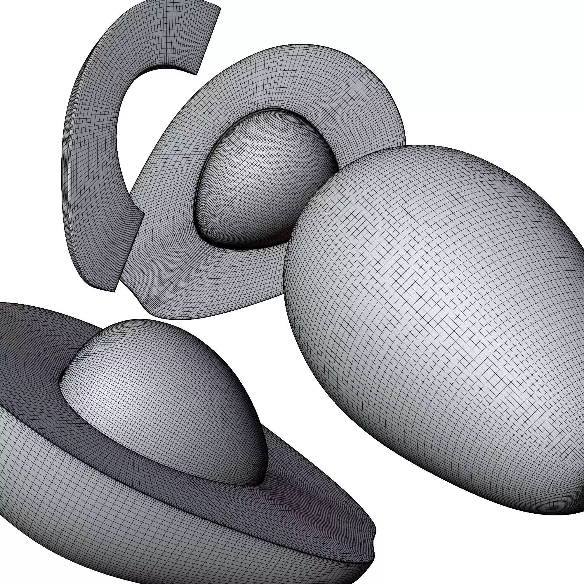 Avocado Low-poly 3D model_6