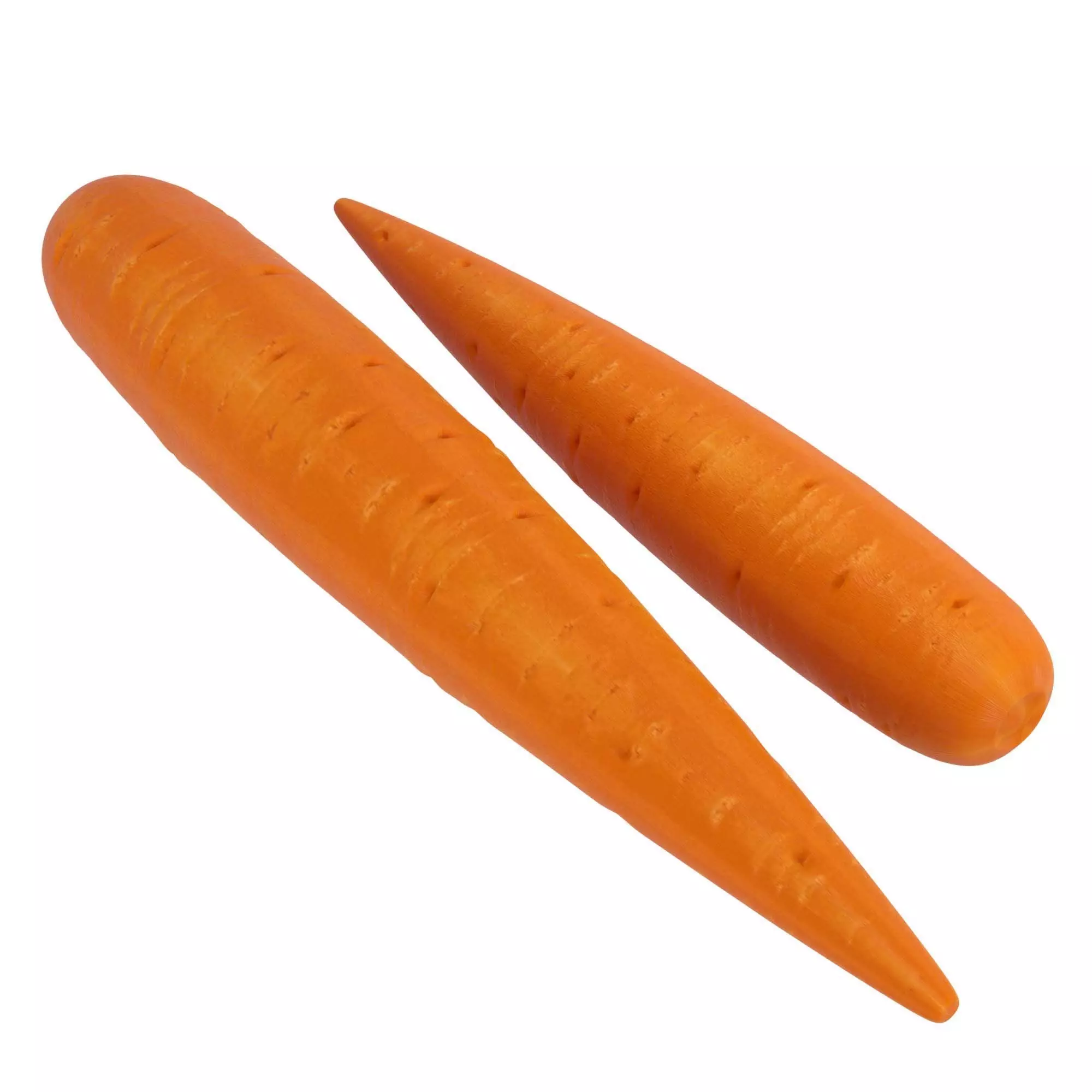 Carrot Low-poly 3D model_0