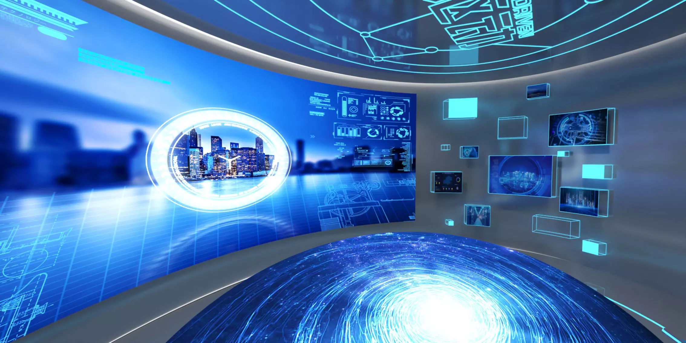 Futuristic Innovation Hall - Immersive LED Stage 3D model_4