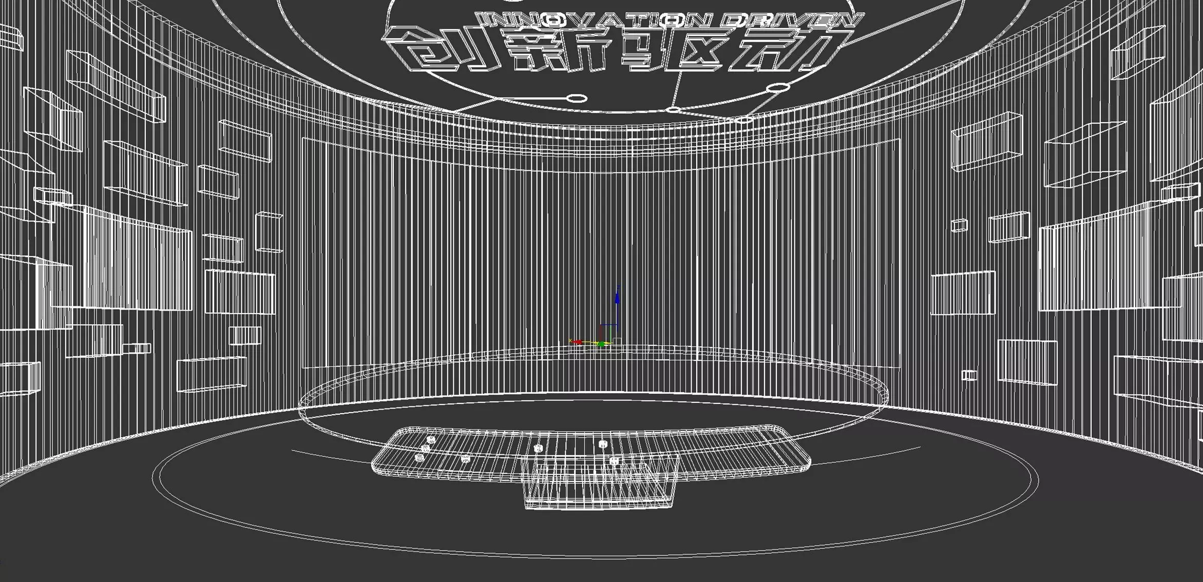 Futuristic Innovation Hall - Immersive LED Stage 3D model_7