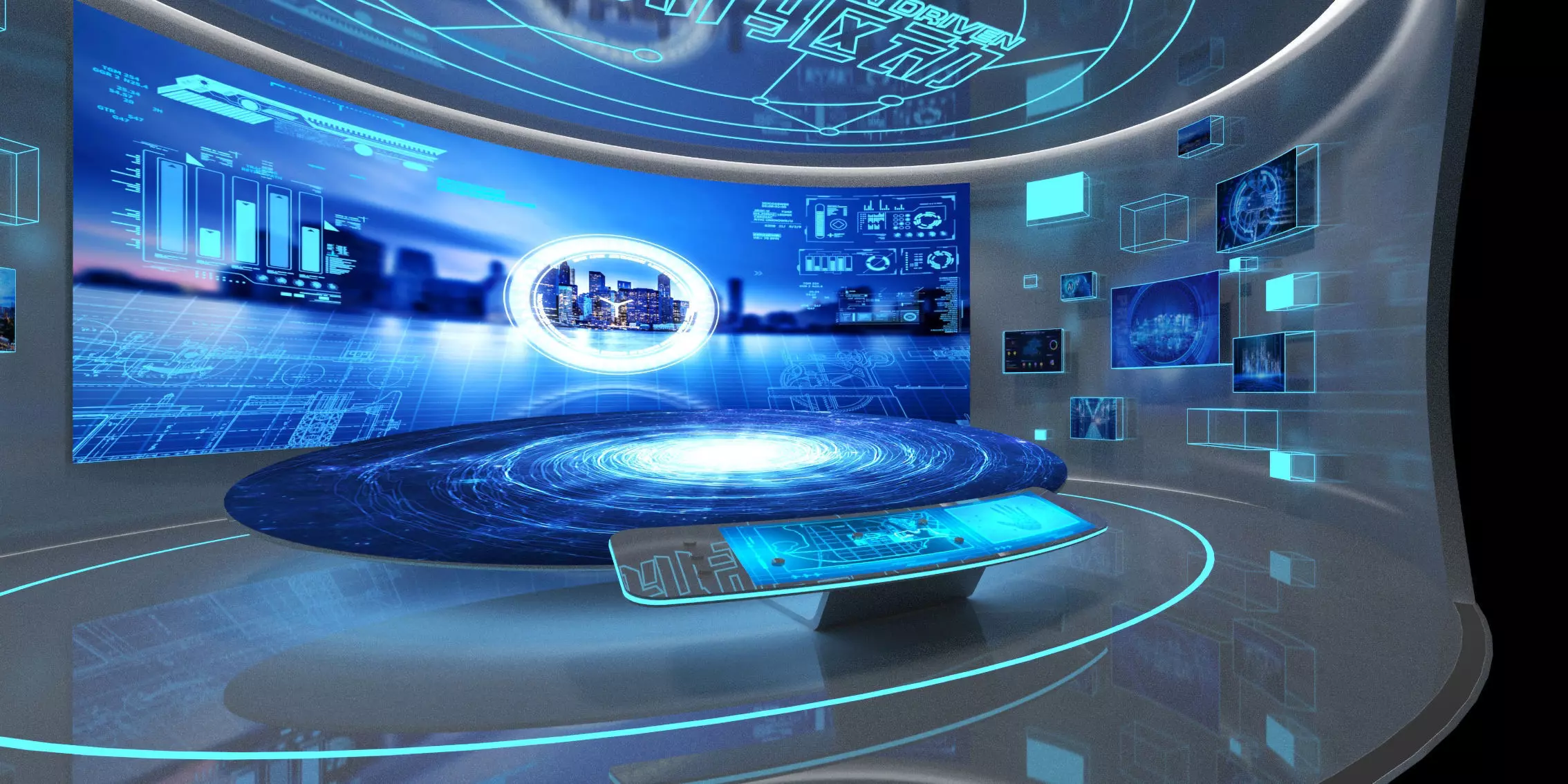 Futuristic Innovation Hall - Immersive LED Stage 3D model_3