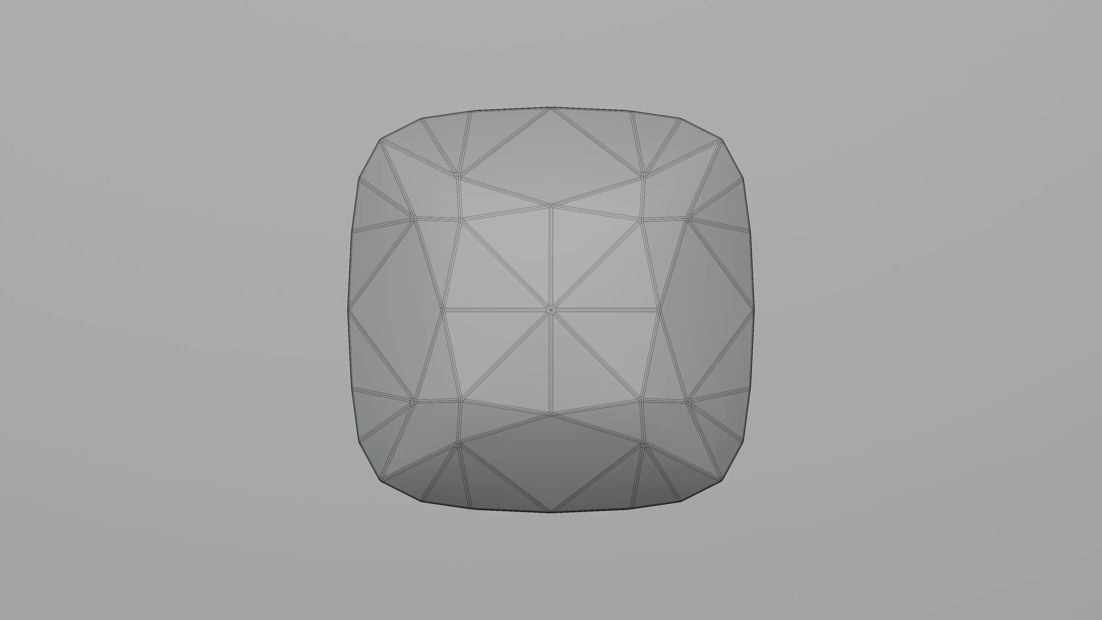 Cushion Diamond Ideal Cut 3D model_1