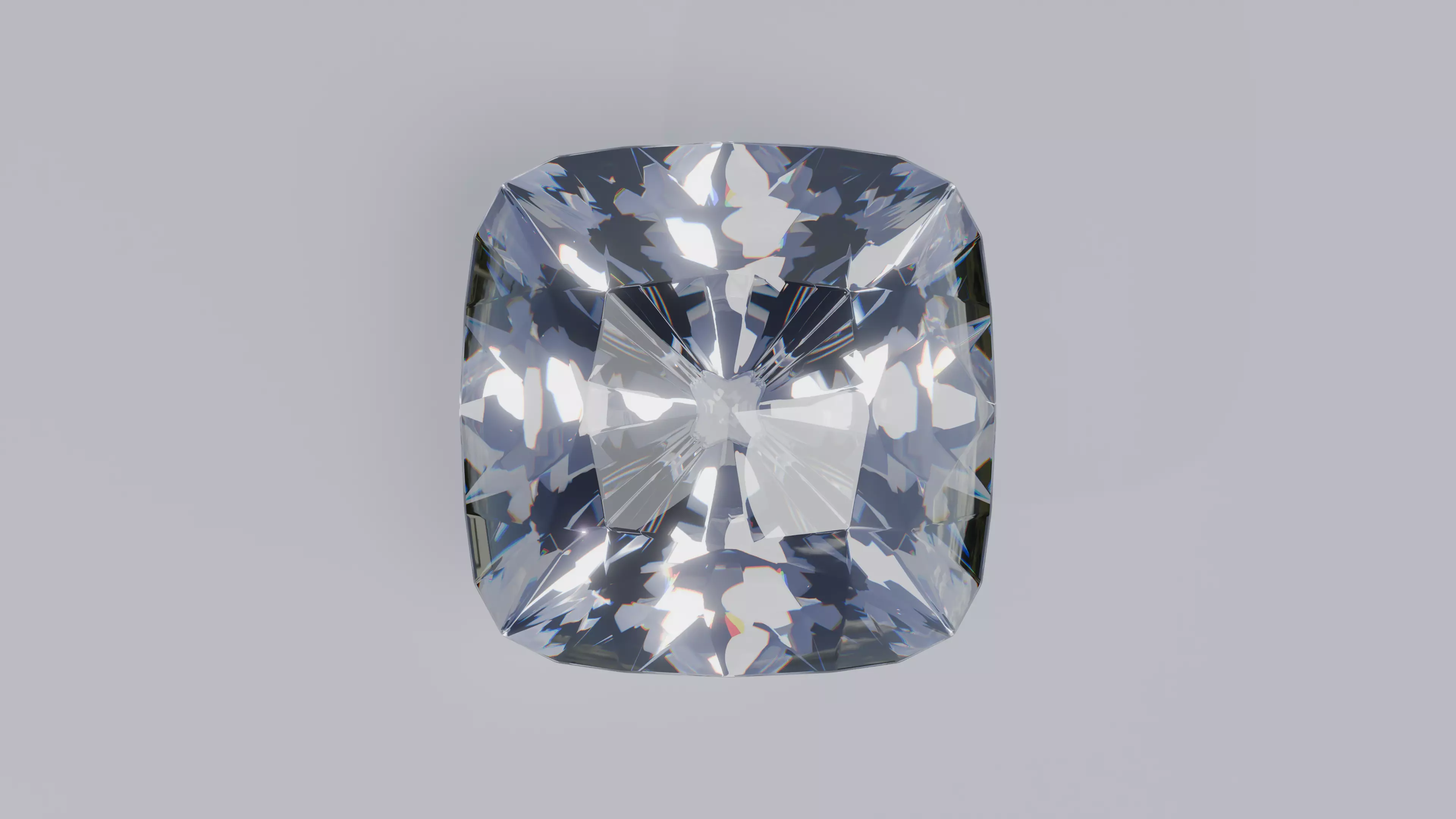 Cushion Diamond Ideal Cut 3D model_0