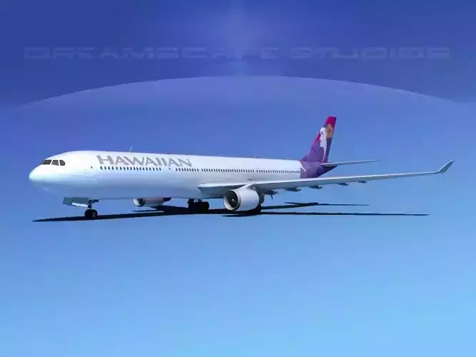 Airbus A330-300 Hawaiian Airlines 3D model rigged | CGTrader