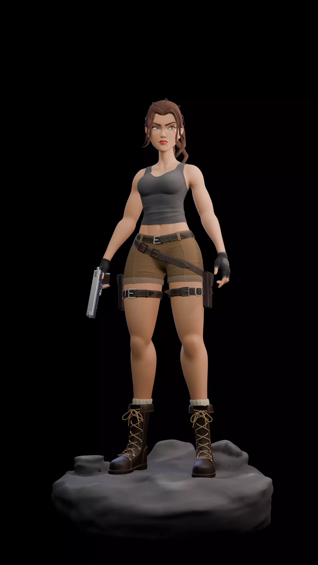 Lara Croft STL 3D print model_1