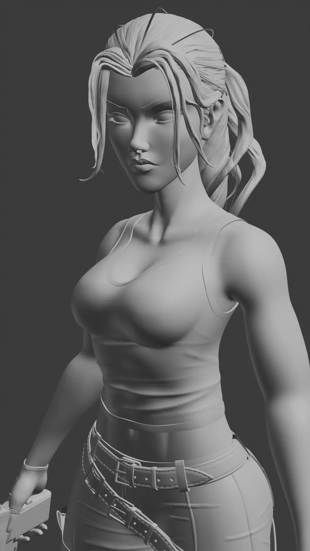 Lara Croft STL 3D print model_9