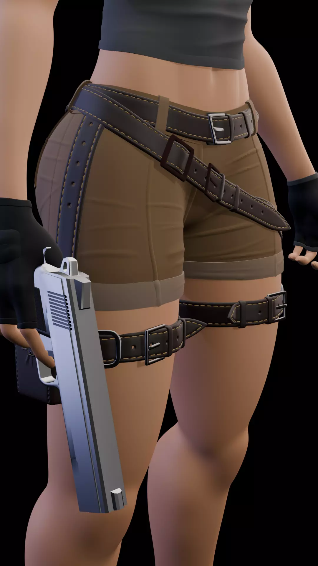 Lara Croft STL 3D print model_5