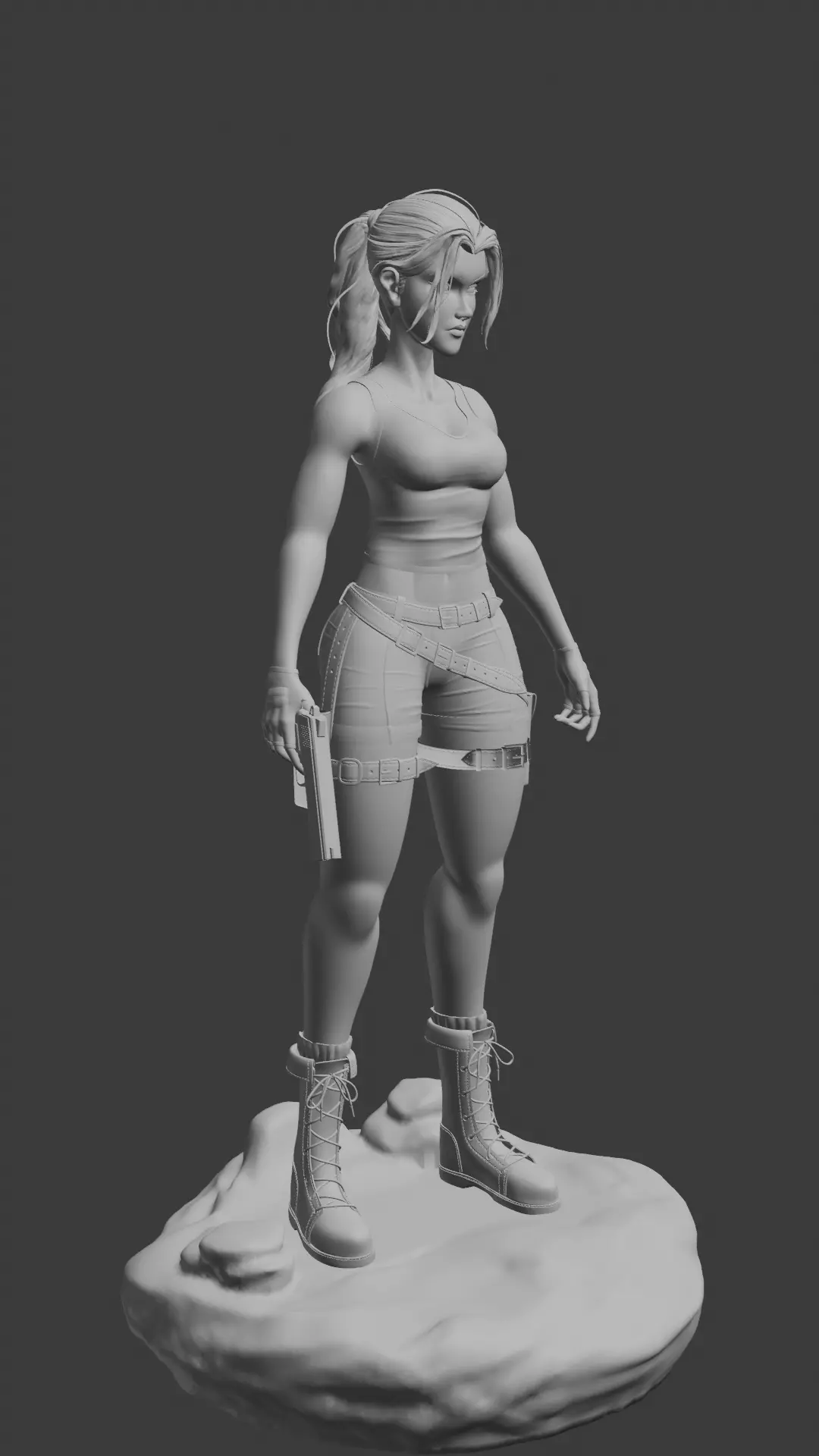 Lara Croft STL 3D print model_8