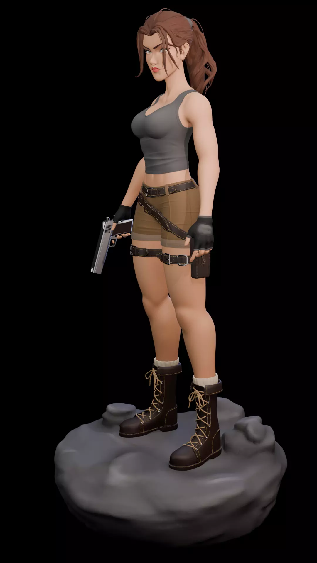 Lara Croft STL 3D print model_2