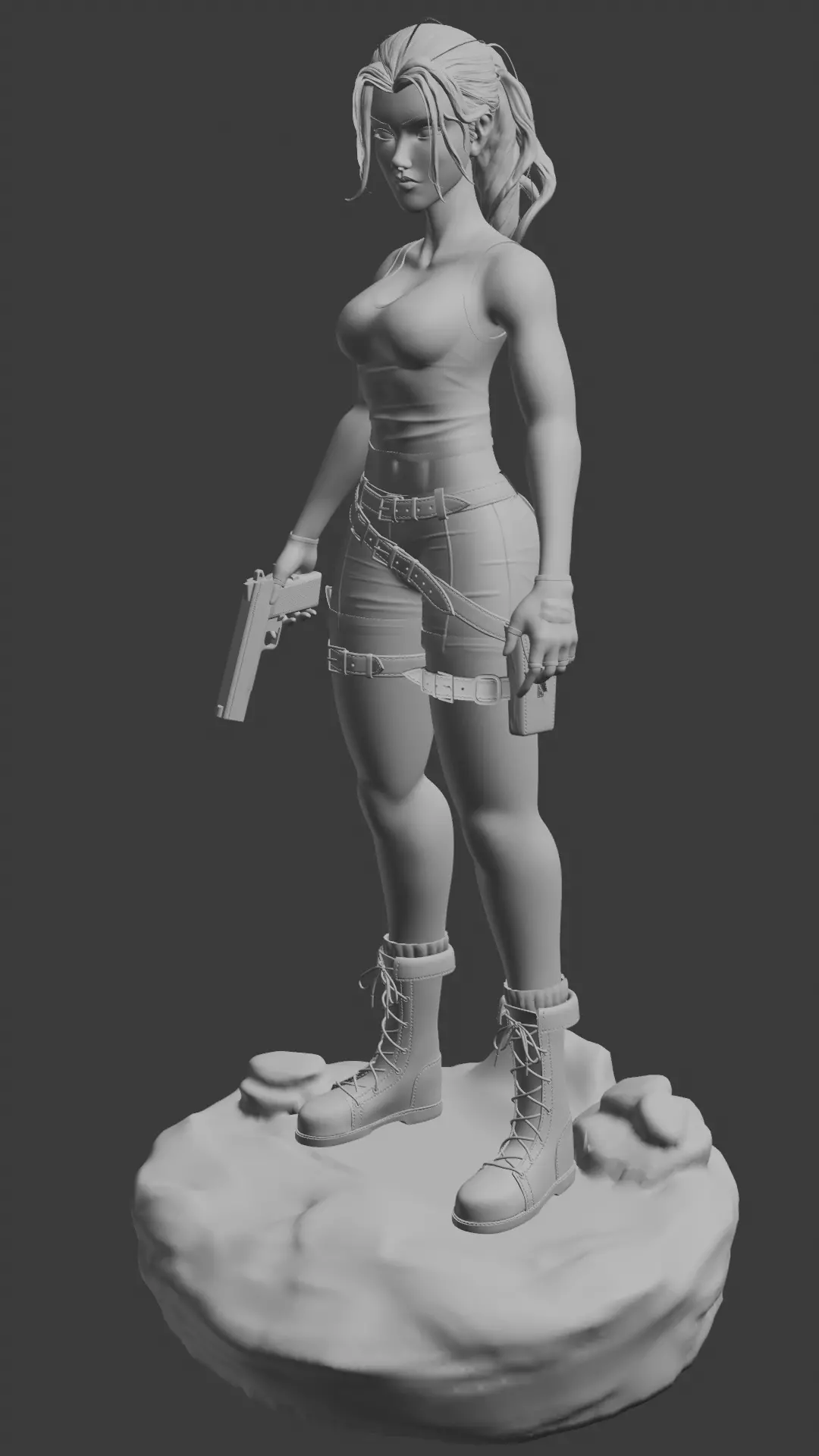 Lara Croft STL 3D print model_7