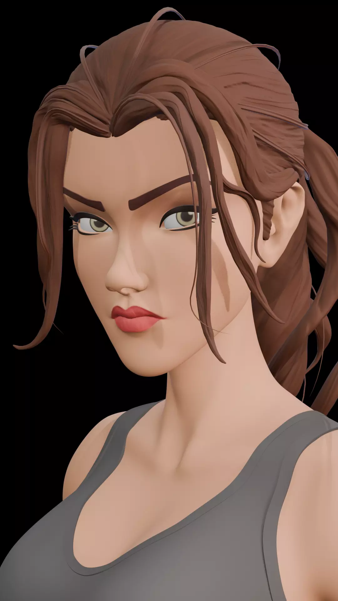 Lara Croft STL 3D print model_0