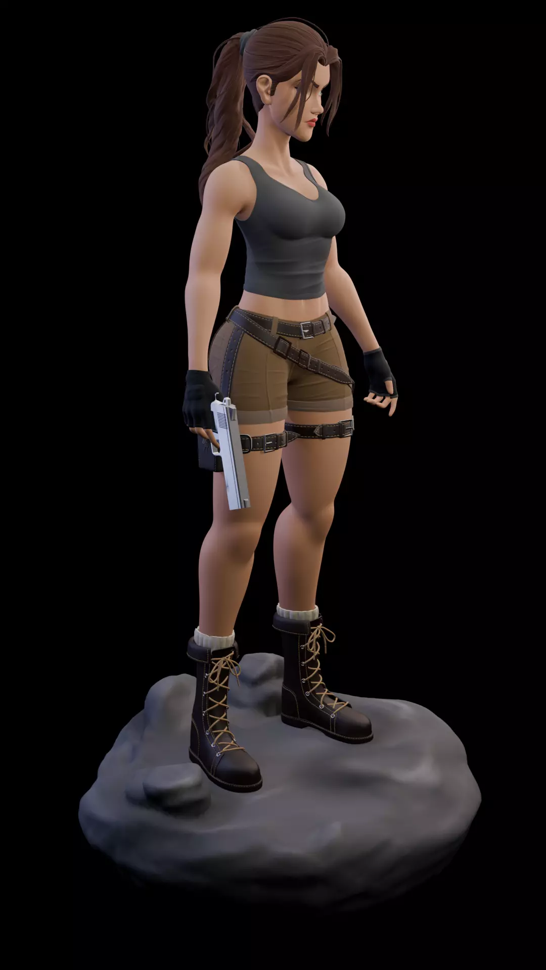 Lara Croft STL 3D print model_3
