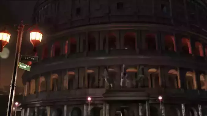 The colosseum piazza del pomegranate at night 3D model