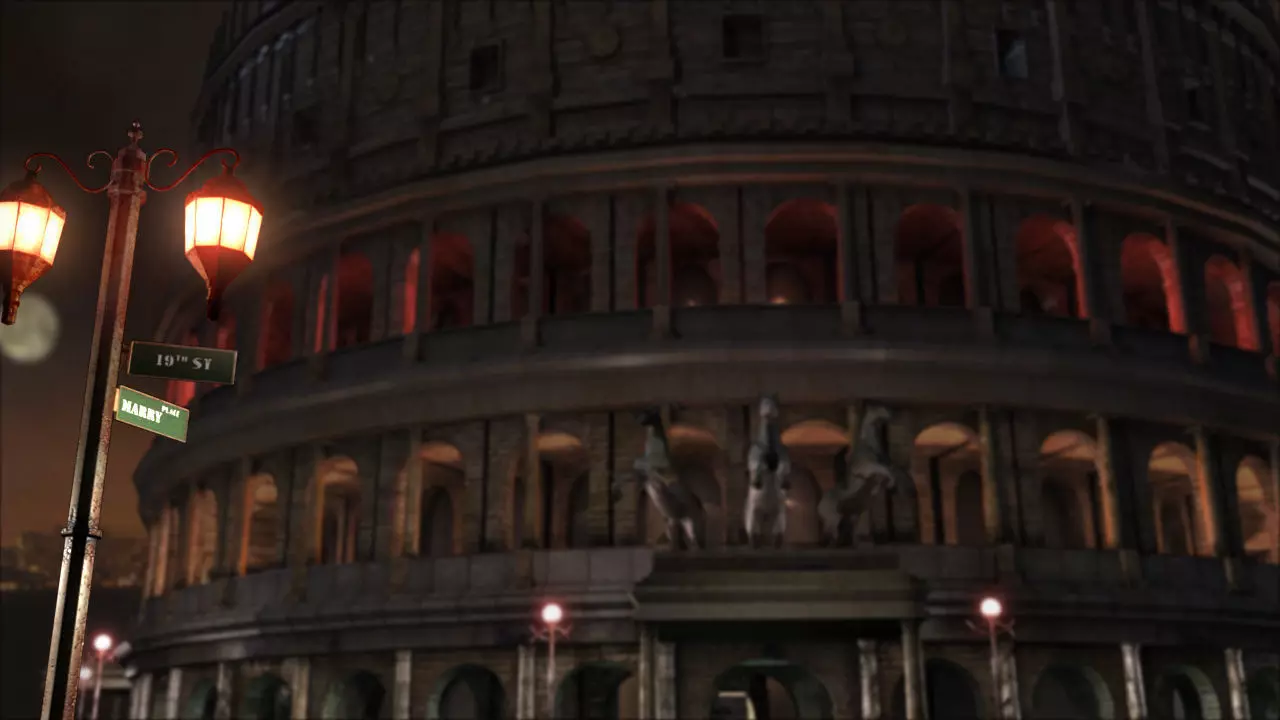 The colosseum piazza del pomegranate at night 3D model_0