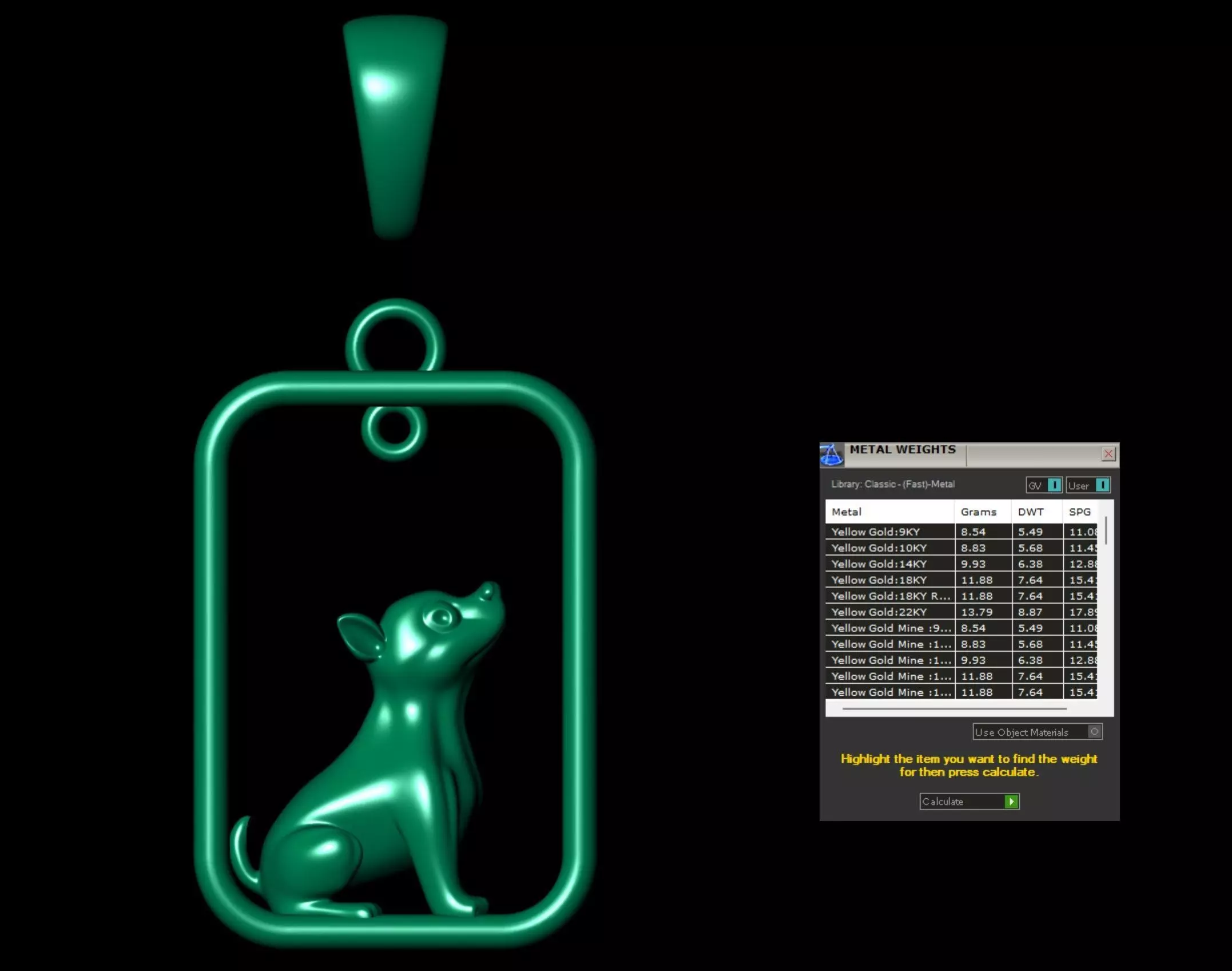 Puppy Dog and Bone Pendant 3D print model_3