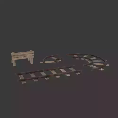 Tileable Set Of Old Rails