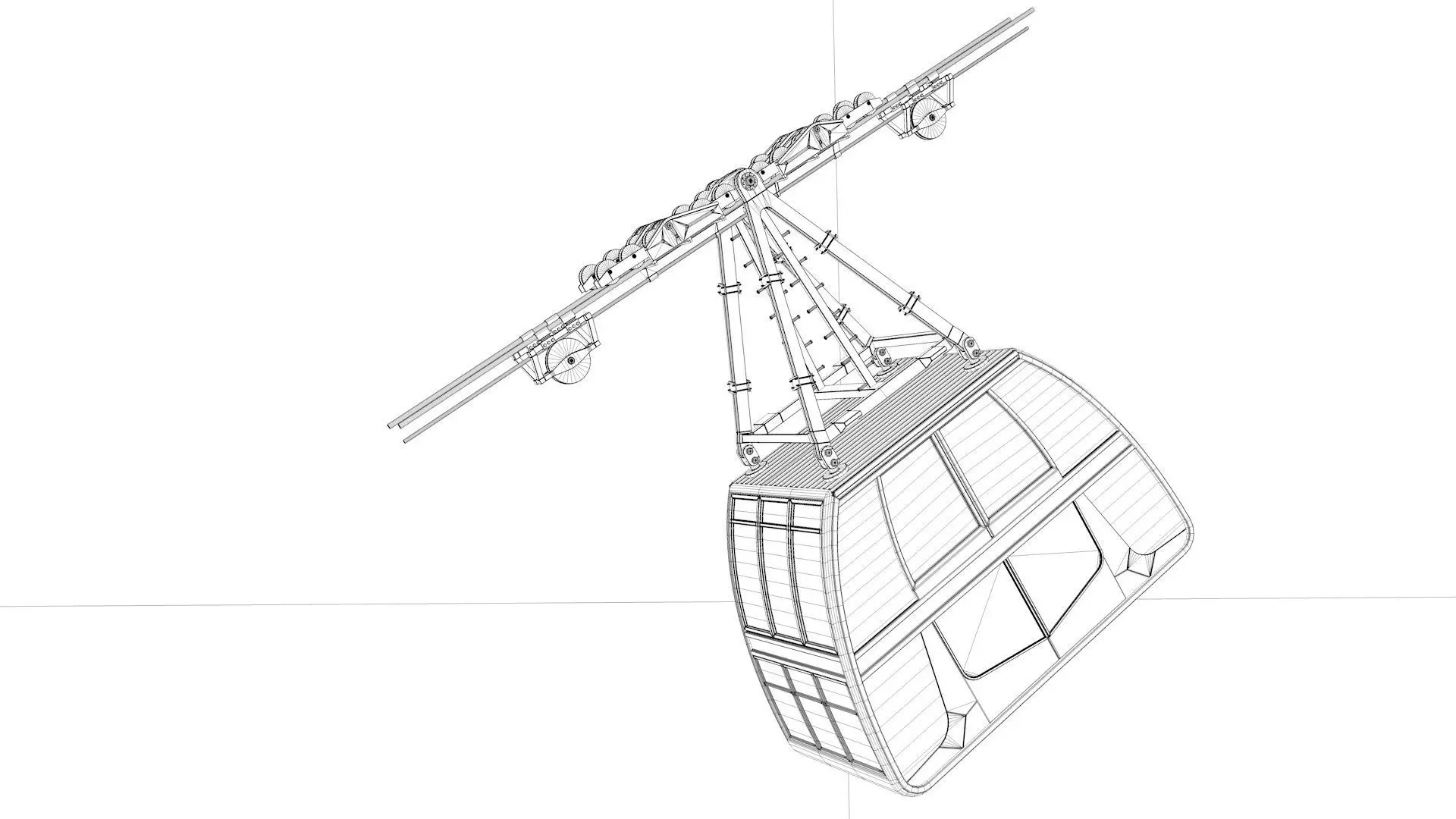 Cableway Cabin Vanoise Express 3D model_5